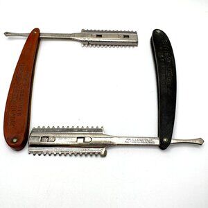Durham Duplex Set of 2 Straight Razor Demonstrator Original Blade Vintage